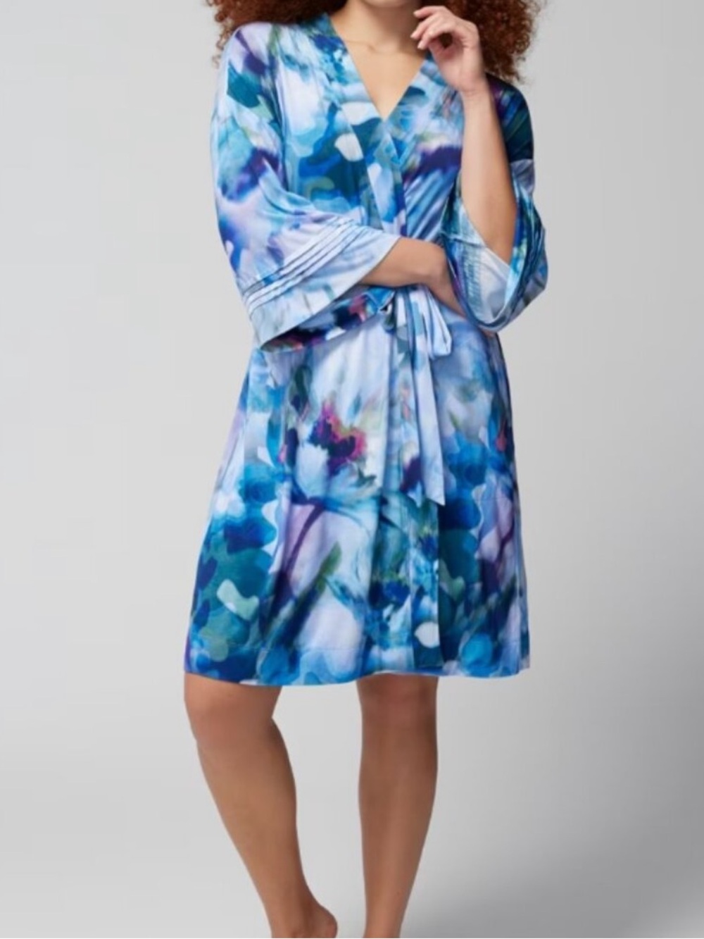 NWT Soma Cool Nights kimono short robe Sz S/M